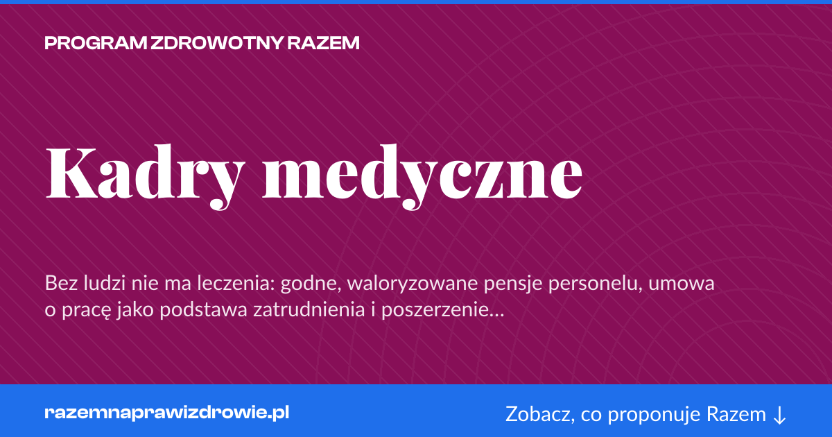 Karta social do udostępnienia: Kadry medyczne