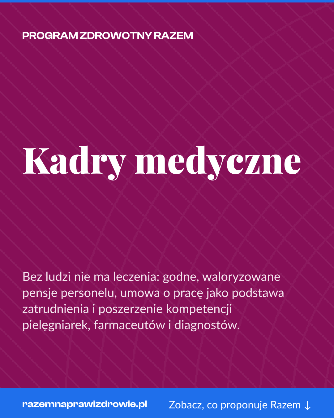 Grafika pionowa do udostępnienia: Kadry medyczne
